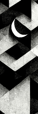 Blackout roller blind Triangles in abstraction