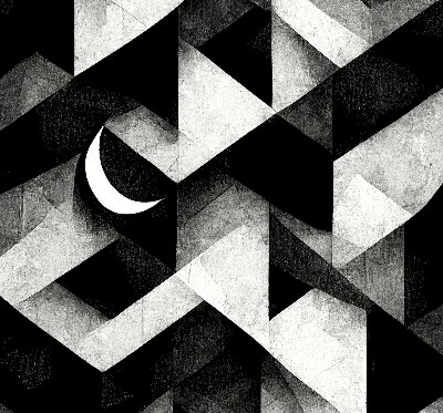 Blackout roller blind Triangles in abstraction