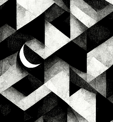 Blackout roller blind Triangles in abstraction