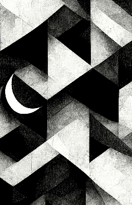 Blackout roller blind Triangles in abstraction