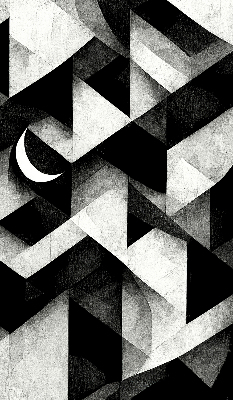 Blackout roller blind Triangles in abstraction