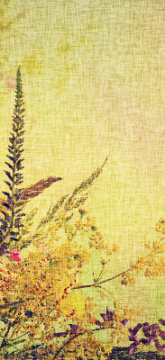 Fabric roller blind for window Plants