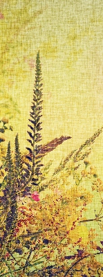 Fabric roller blind for window Plants