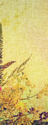 Fabric roller blind for window Plants