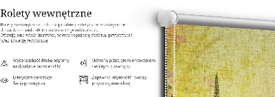 Fabric roller blind for window Plants