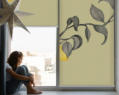 Blackout roller blind Lemons on the tree
