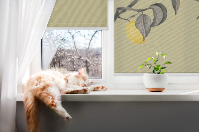 Blackout roller blind Lemons on the tree