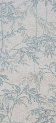Blackout roller blind with leaves print