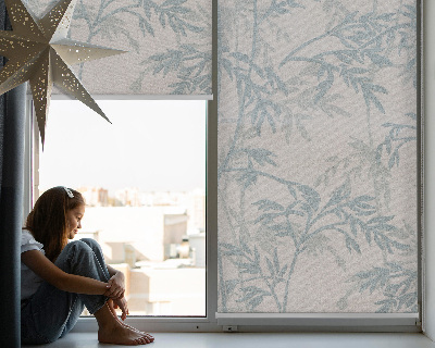 Blackout roller blind for window Leaves