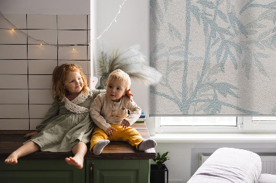 Blackout roller blind for window Leaves