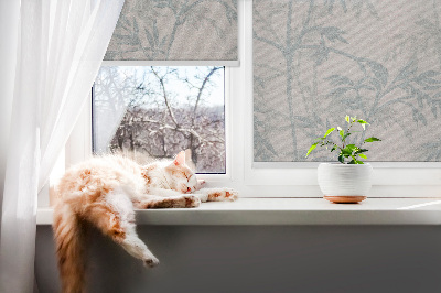 Blackout roller blind for window Leaves