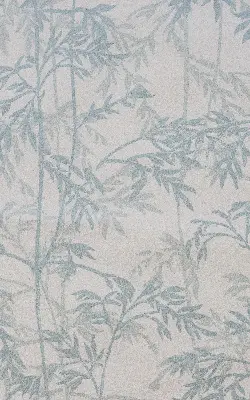 Blackout roller blind with leaves print