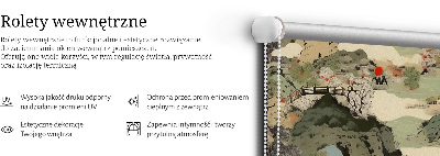 Fabric roller blind for window in Mountain design