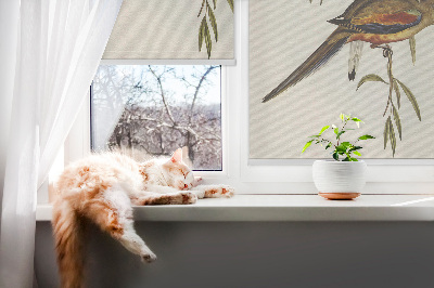 Blackout roller blind Two birds on a branch