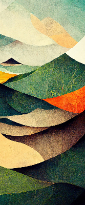 Blackout roller blind Abstract hills