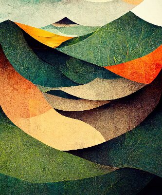 Blackout roller blind Abstract hills