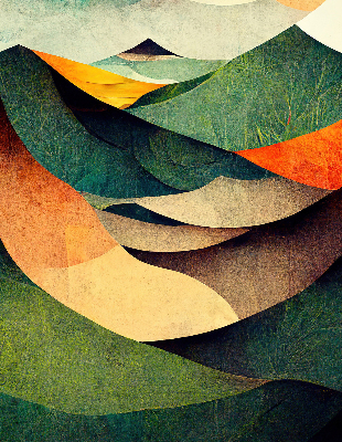 Blackout roller blind Abstract hills