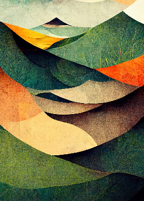 Blackout roller blind Abstract hills
