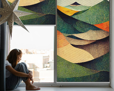 Blackout roller blind Abstract hills