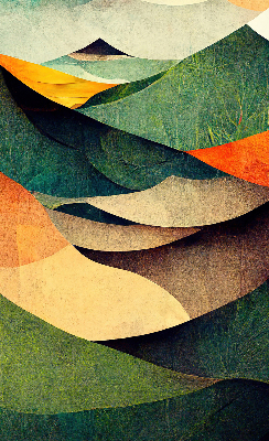 Blackout roller blind Abstract hills
