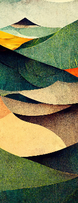 Blackout roller blind abstract hills pattern