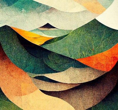 Blackout roller blind Abstract hills