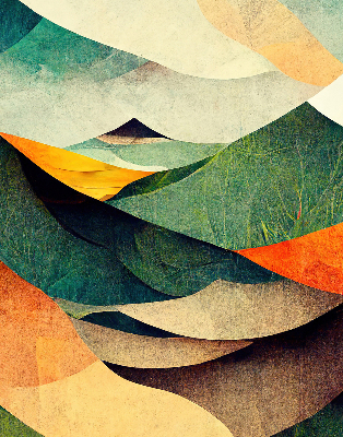 Blackout roller blind Abstract hills