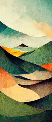 Blackout roller blind Abstract hills