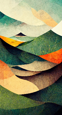 Blackout roller blind Abstract hills