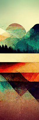 Blackout roller blind for window Abstract mountains