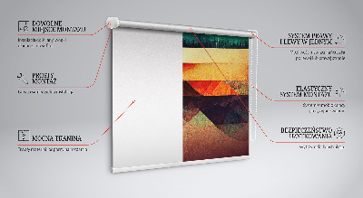 Blackout roller blind for window Abstract mountains