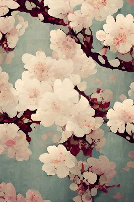 Blackout roller blind Cherry blossom