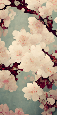 Blackout roller blind Cherry blossom