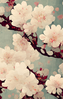 Blackout roller blind Cherry blossom