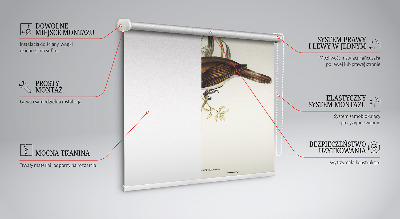 Blackout roller blind for window Birds on a tree