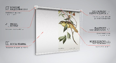 Blackout roller blind Birds on a tree