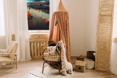 Blackout roller blind for window River in the moonlight