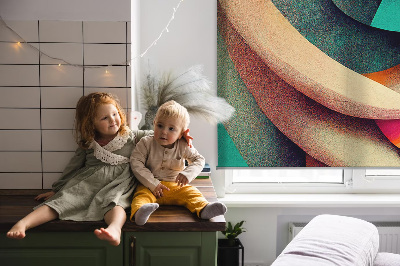 Blackout roller blind for window Abstraction