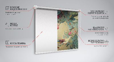 Fabric roller blind for window Meadow