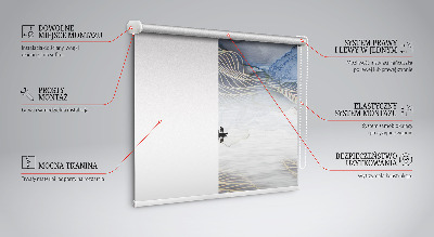 Blackout roller blind for window Blurry mountains