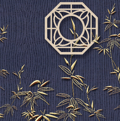 Fabric roller blind for window The Lake Behind the Flowers design