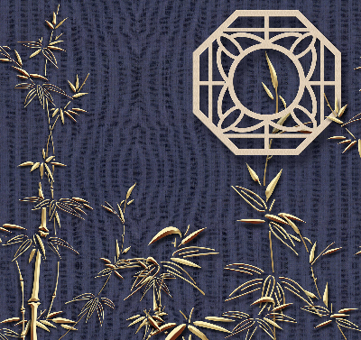 Fabric roller blind for window The Lake Behind the Flowers
