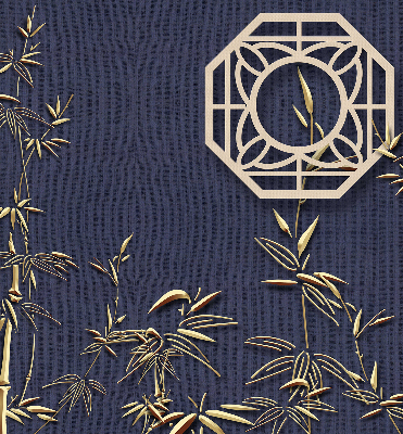 Fabric roller blind for window The Lake Behind the Flowers