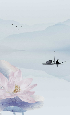 Blackout roller blind featuring a fisherman on a boat design
