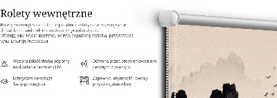 Fabric roller blind for window Rocks
