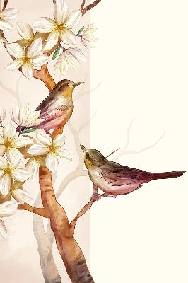 Blackout roller blind Birds on a tree with flowers