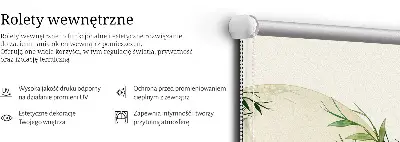 Blackout roller blind a crane in a circle of greenery design