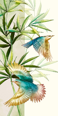 Blackout roller blind Birds in the leaves