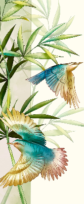 Blackout roller blind Birds in the leaves