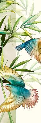 Blackout roller blind Birds in the leaves